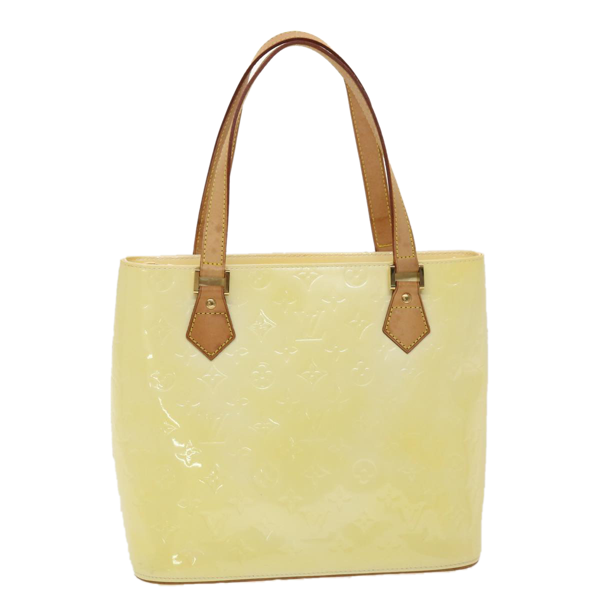 Louis Vuitton Monogram Vernis Houston Hand Bag Perle M91342 Lv Auth 47033